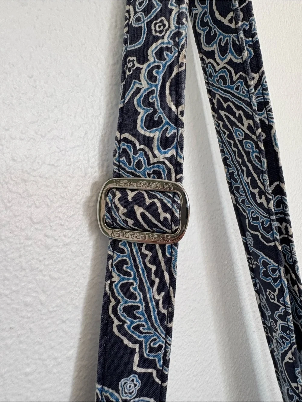 Vera Bradley Navy Quilted Paisley Shoulder/Crossbody Bag